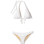 Polyamide-spandex bikini halter top and bottom, Cosabella.