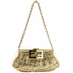 Leather bag with Swarovski crystals, Fendi.
