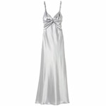 Satin dress, ABS by Allen Schwartz.