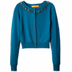 Beaded cashmere cardigan, Cynthia Steffe.
