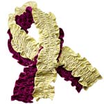 Velvet ruffled scarves, Echo.