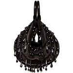 Beaded moleskin pouch, Lulu Guinness.