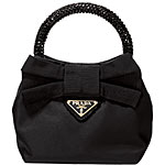 Nylon purse with beaded strap, Prada.