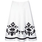 Beaded cotton-and-Lycra skirt, White House Black Market.