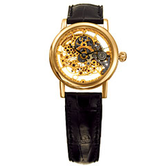 Mother-of-pearl with alligator strap watch, Montblanc.