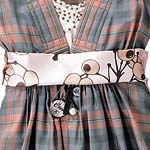 Silk scarf (worn as belt), Agnes & Hoss.