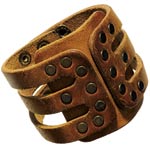 Studded leather cuff, Billykirk.