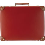 Vulcanized fiber suitcase with leather trim, Globe-Trotter.