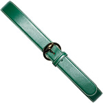 Leather belt with ring buckle, Gucci.