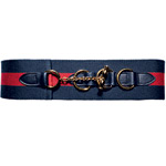 Wool and leather belt, Ralph Lauren Collection.