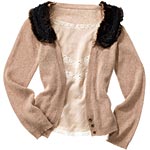 Cardigan with fur collar, Schumacher.