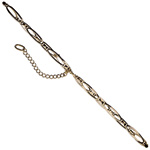 Elongated-oval metal chain belt, Villager.