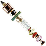 18kt-gold bracelet with sapphire, kunzite, opal, citrine, aquamarine, black tourmaline and diamonds, Sharon Kazzam.