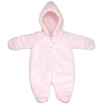 Faux-fur snowsuit with quilted heart on back, Wendy Bellissimo.