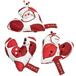 Cotton heart pincushions, Hable Construction.