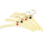 Handpainted poker motif hangers, Lady Bug Art.