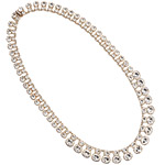 Swarovski crystal necklace (27½"), Roxanne Assoulin for Lee Angel.
