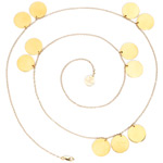 24" 14kt-gold chain with 18kt-gold-plated discs, Viv & Ingrid.