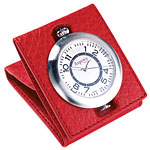 Havana portfolio alarm clock with folding leather case, Asprey.