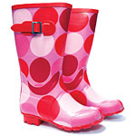Polka-dot rubber boots, Boden.