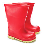 Red rubber boots, Garnet Hill.