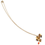 14kt-gold vermeil necklace with carnelian, Alex Woo.