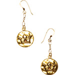 24kt-gold vermeil and Swarovski crystal earrings, Rachel Abroms.