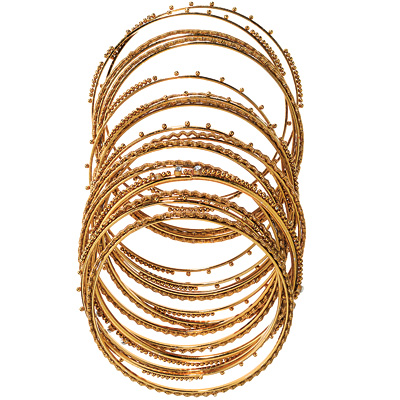 Gold-plated bracelets, Forever 21.