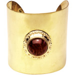 14kt-gold-plated cuff with glass bead, Isaac Manevitz for Ben-Amun.