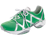 Mesh cross-trainers with rubber soles, Reebok.