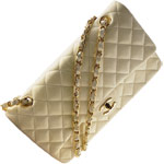 Lambskin-and-gold-metal bag, Chanel.