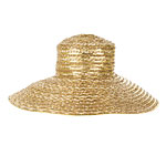 Metallic straw wide-brim, La Sartan.