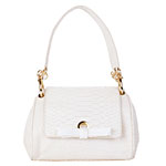 Faux python bag with ribbon bow, Banana Republic.