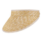 Braided straw visor, Jeanne Simmons Accessories.