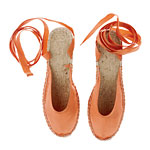 Satin ballerina espadrilles, Newport News.