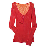 Crochet cotton-blend sweater, DKNY Jeans.