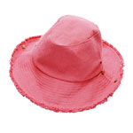 Fringed linen cowboy hat in fuchsia (also available in white, citrus green, bright coral, and Sea Breeze), Nine West.