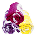 Terrycloth tie-dyed beach towels (also in three other colors), Lula B..