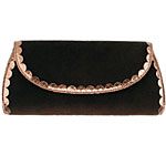 Clutch with metallic trim, Fernanda Niven.
