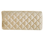 Quilted silk evening clutch with rhinestones, Franchi.