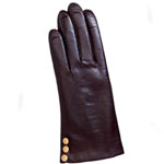 Leather gloves with cashmere lining and leather buttons, Fownes,, Fownes.