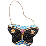 Velvet bag with sequined trim, Patch NYC.