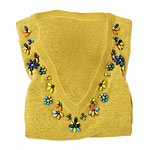 Wool, cashmere and acrylic sweater with Swarovski crystals, Megan Park.