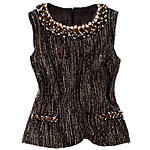 Sequined wool vest, Anna Sui.