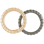 Leather-wrapped bangles, Lenore Solmo.