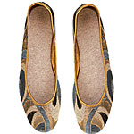 Brocade shoes with cashmere lining, Rebecca Moses for Wild About Cashmere.