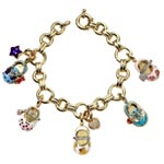 Baby shoe charm bracelet, Aaron Basha.