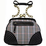 Cotton bag with leather trim, Moschino Cheap and Chic.