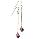 Sterling silver drop earrings with amethyst, Alex Woo.