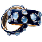 14kt-gold-plate-and-enamel cuffs, Jennifer Miller N.Y.C..